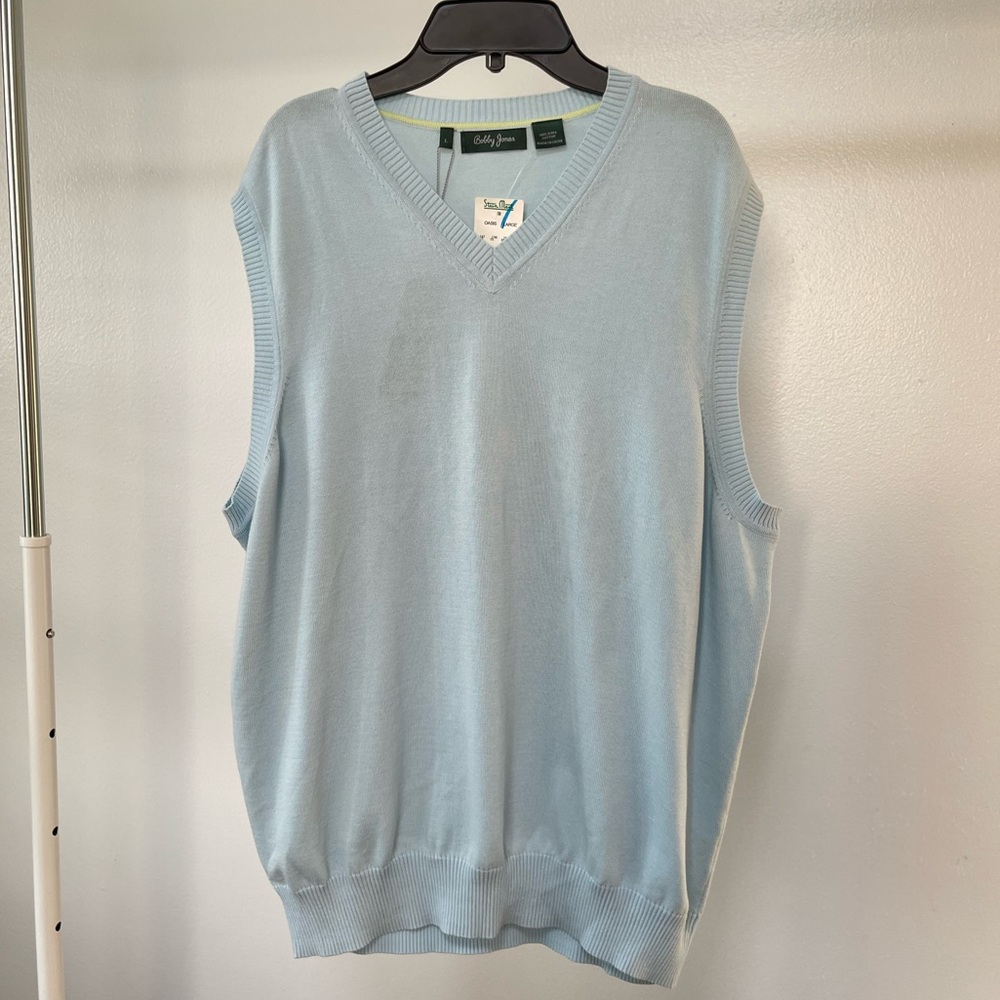 Bobby Jones Light Blue V-neck Vest